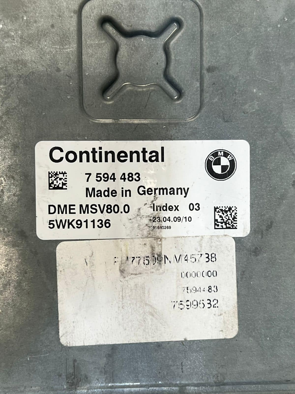 BMW  MSV80.0 528I 328I Engine Control Unit ECU 7594483 5WK91136
