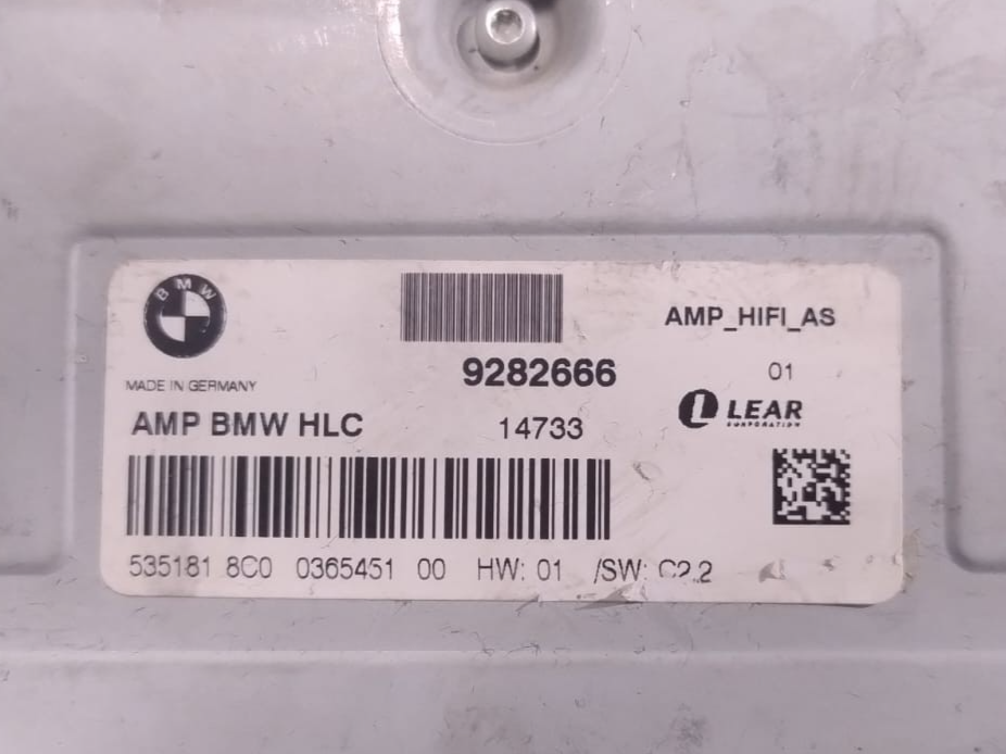 BMW 320i 328i 335i F30 AUDIO AMPLIFIER MODULE UNIT AMB -HIFI   OEM - 9282666