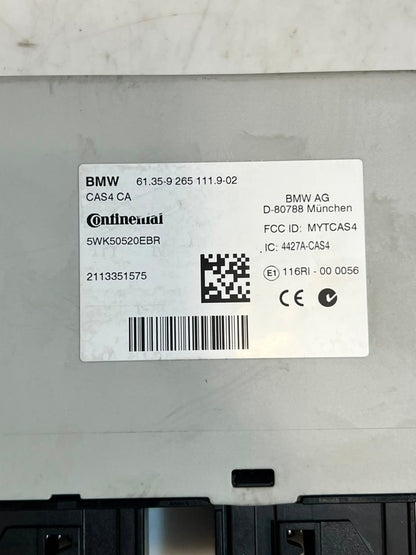 2012 BMW 5' F10 N55 Active Hybrid 5 Engine Control Unit ECU SET DME+CAS4 7639025