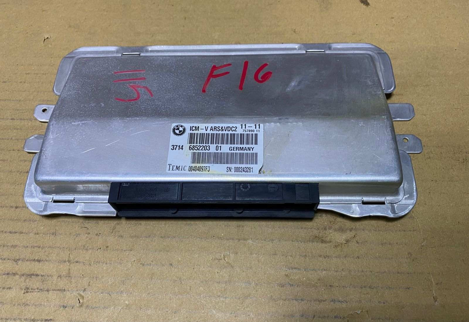 2009-2016 BMW 535i Suspension Control Module 6852203 F10 F11 5 Ser, F01 F02 7 Se