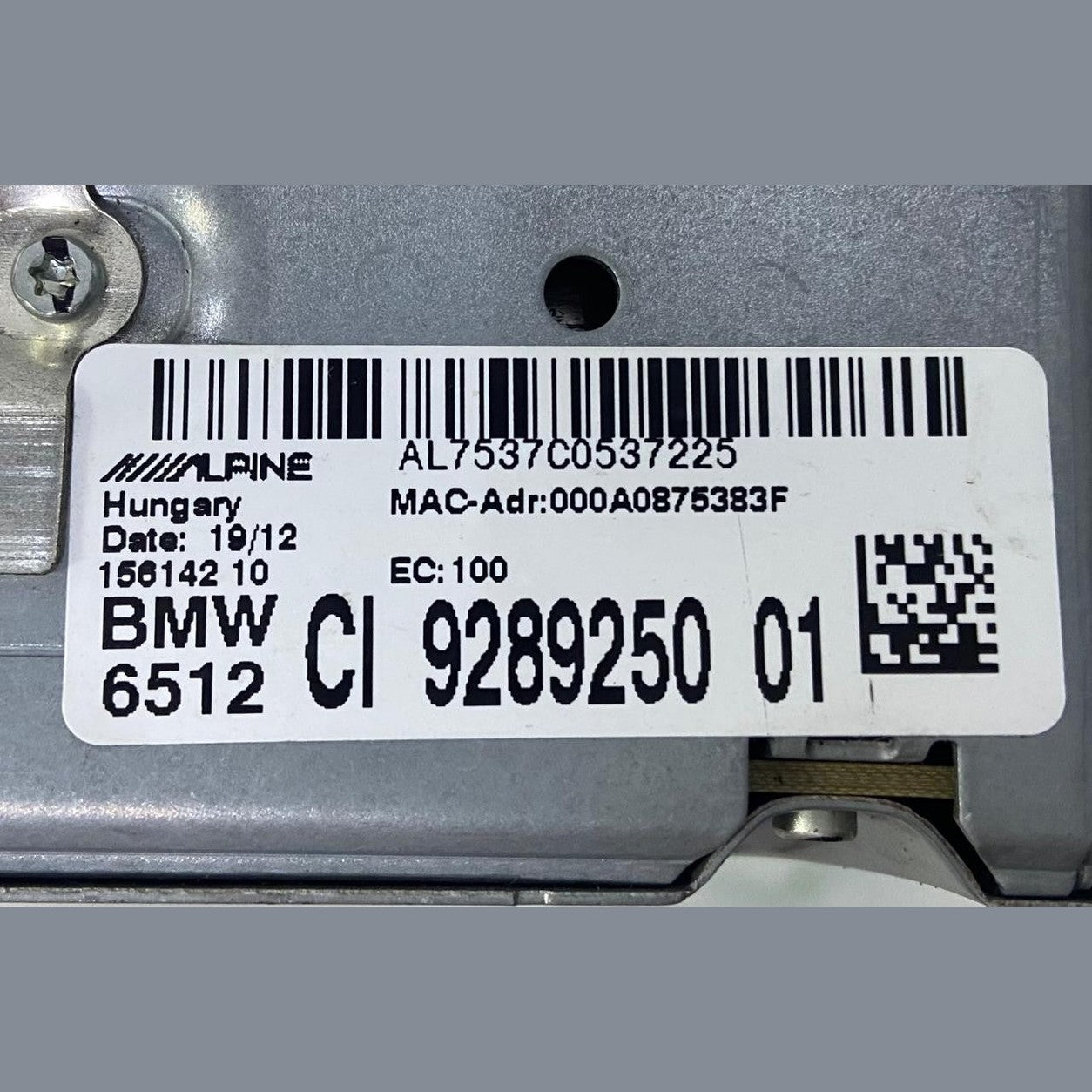 OEM BMW 5 6 7 F11 F06 F12 F13 F01 F02 NAVIGATION SYSTEM HEADUNIT 9289250