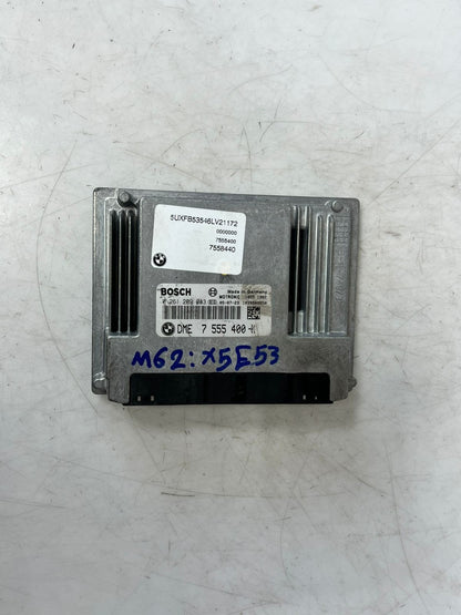 2004-2006 BMW X5 E53 M62 Engine Control Unit ECU SET DME+EWS+1KEY 7555400 OEM
