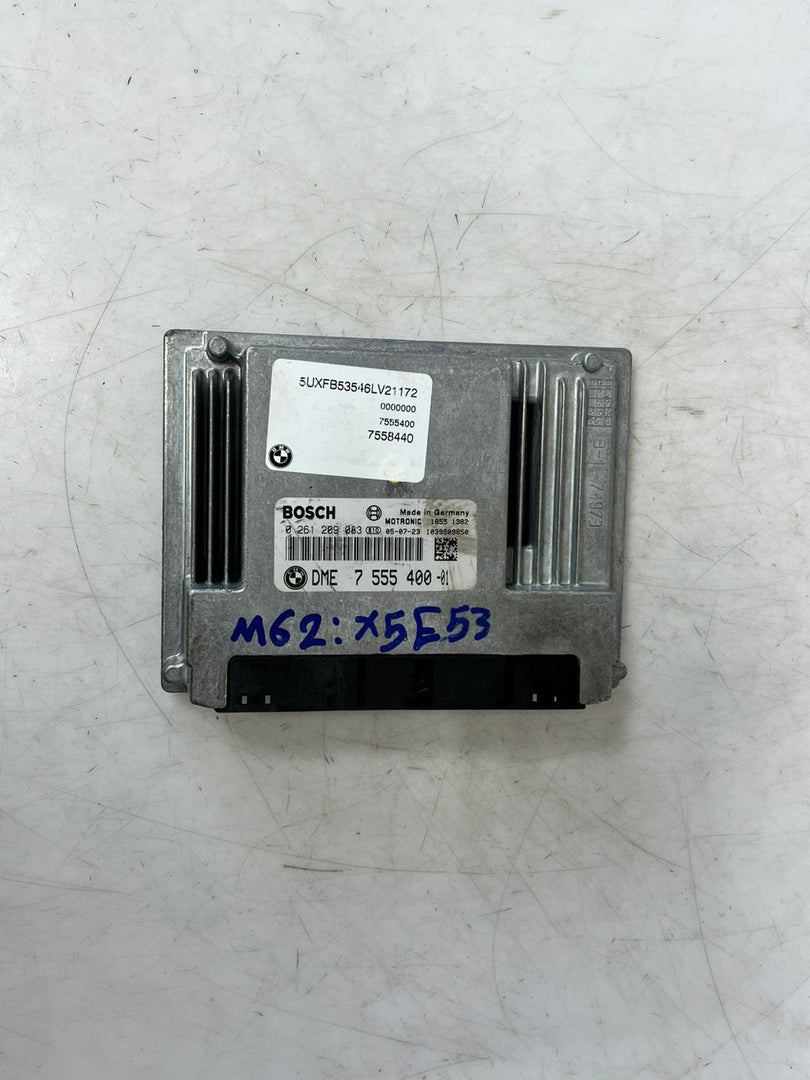 2004-2006 BMW X5 E53 M62 Engine Control Unit ECU SET DME+EWS+1KEY 7555400 OEM