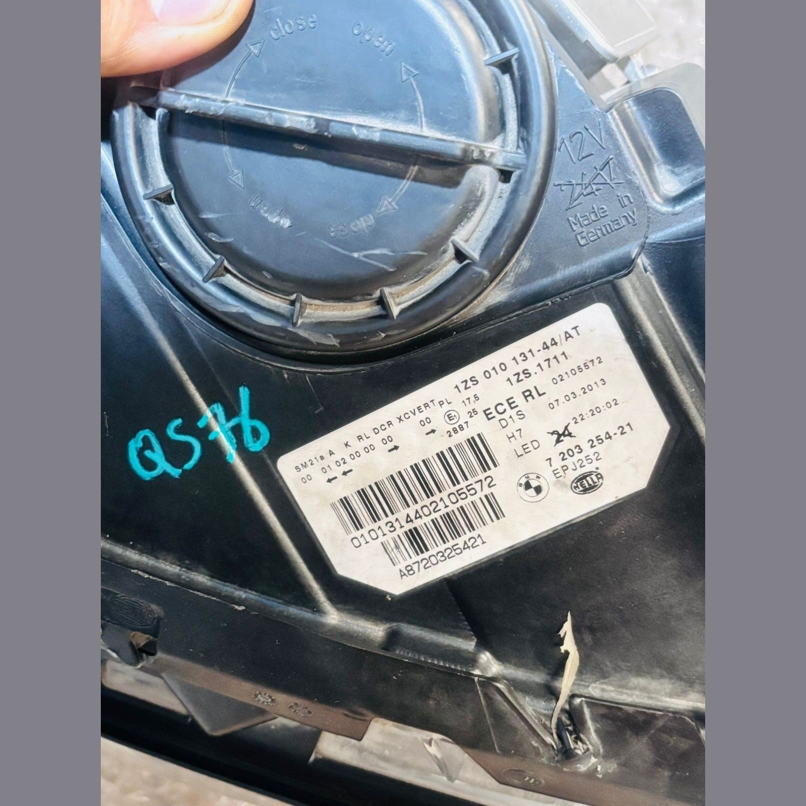 BMW F10 F11 M5 2009-2013 ADAPTIVE XENON HEADLIGHT RIGHT SIDE GENUINE RHD