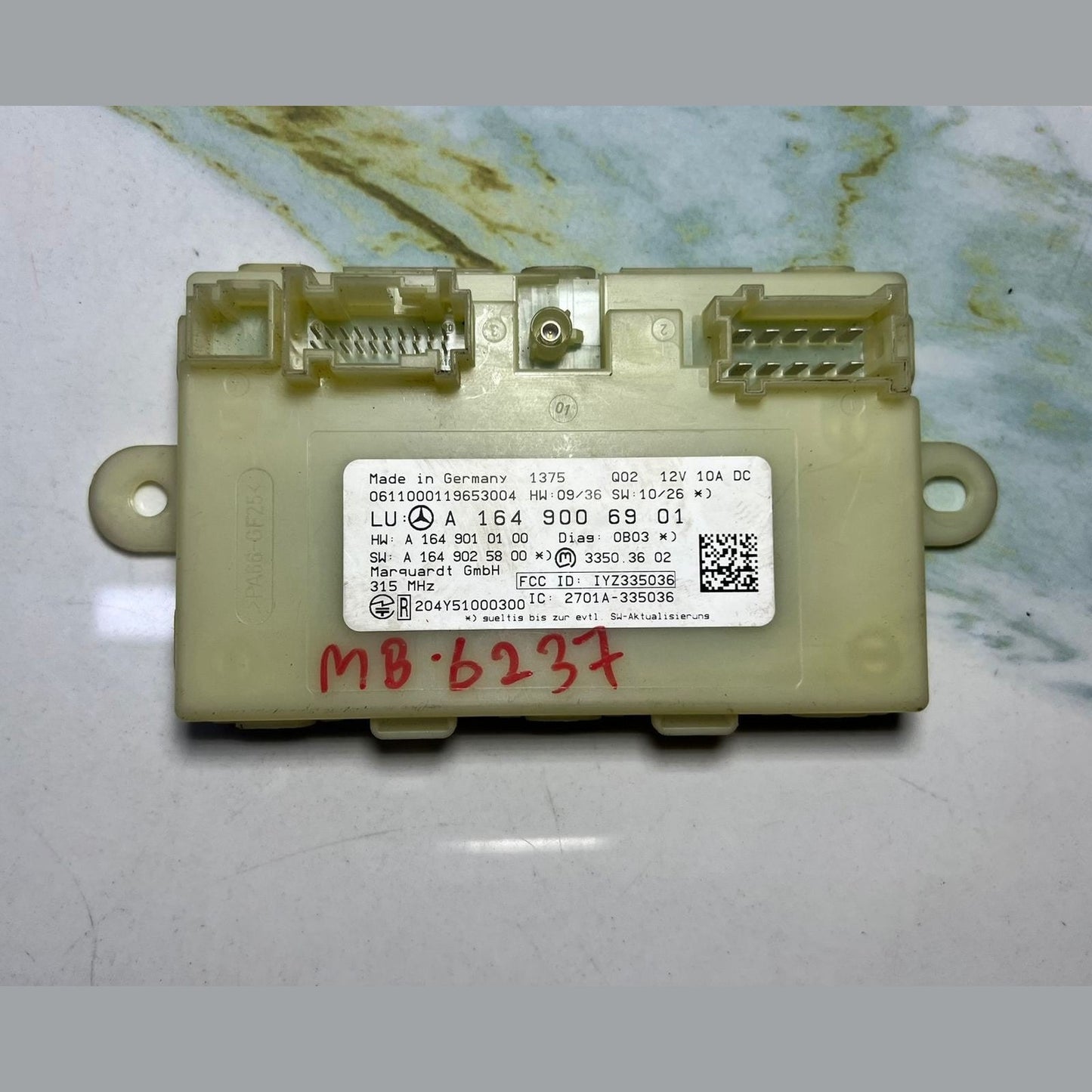 2010-2013 Mercedes GL450 Keyless Go Control Unit A1649006901 X164 GL450 GL550