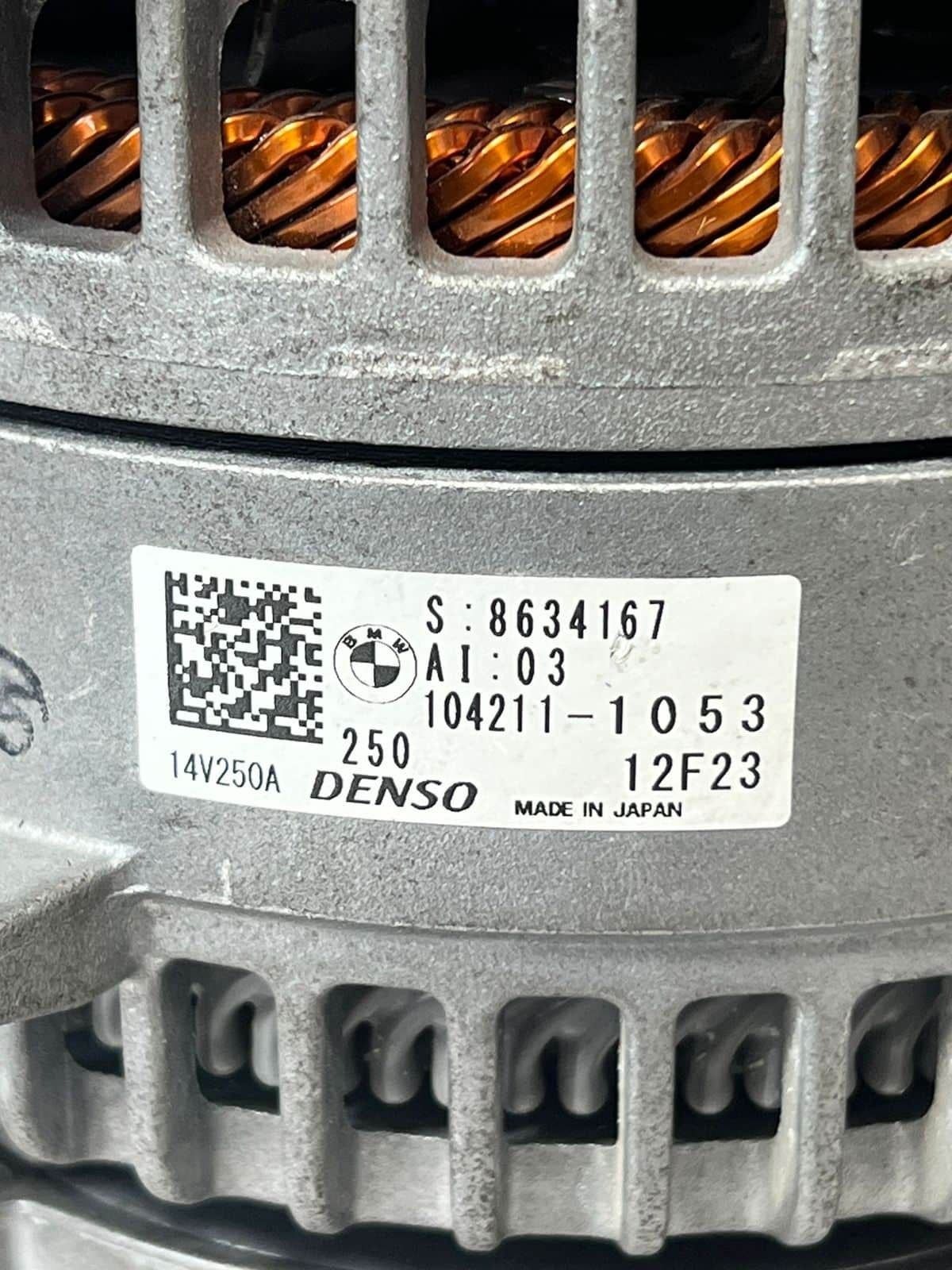 2020-2023 BMW 320i G20 G21 320 330 G01 X3 G02 X4 G05 X5 B48 Alternator 8634167