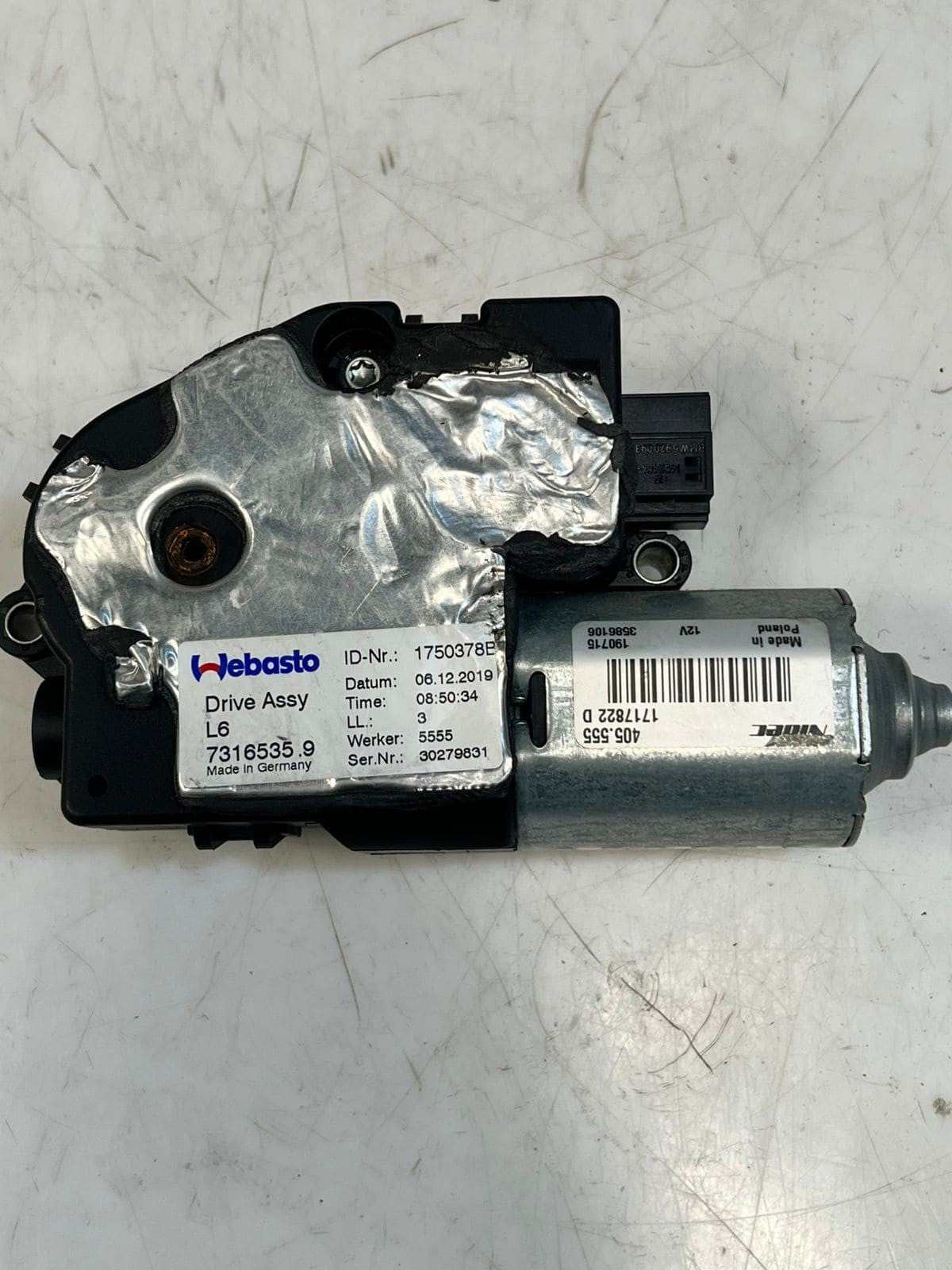 2011-2016 BMW 5-Series F10 550i 528i 535i xDrive Sunroof Motor 7316535 OEM