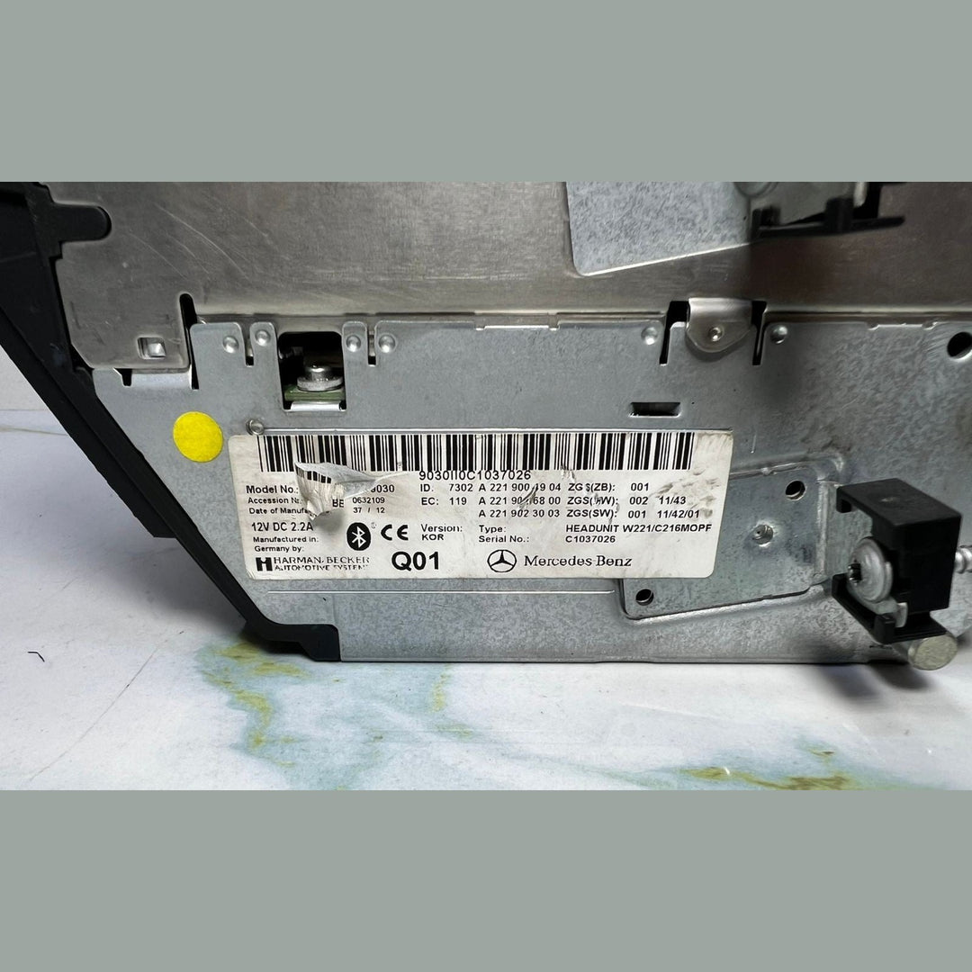 07–2013 Mercedes W221 S-Class Radio Audio Head Unit CD Player A221 9004904 OEM