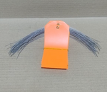 Load image into Gallery viewer, ACRYLIC TAG WITH METAL EYELET – THIN PLASTIC LABEL - IND/CRAFT ID TAG ORANGE