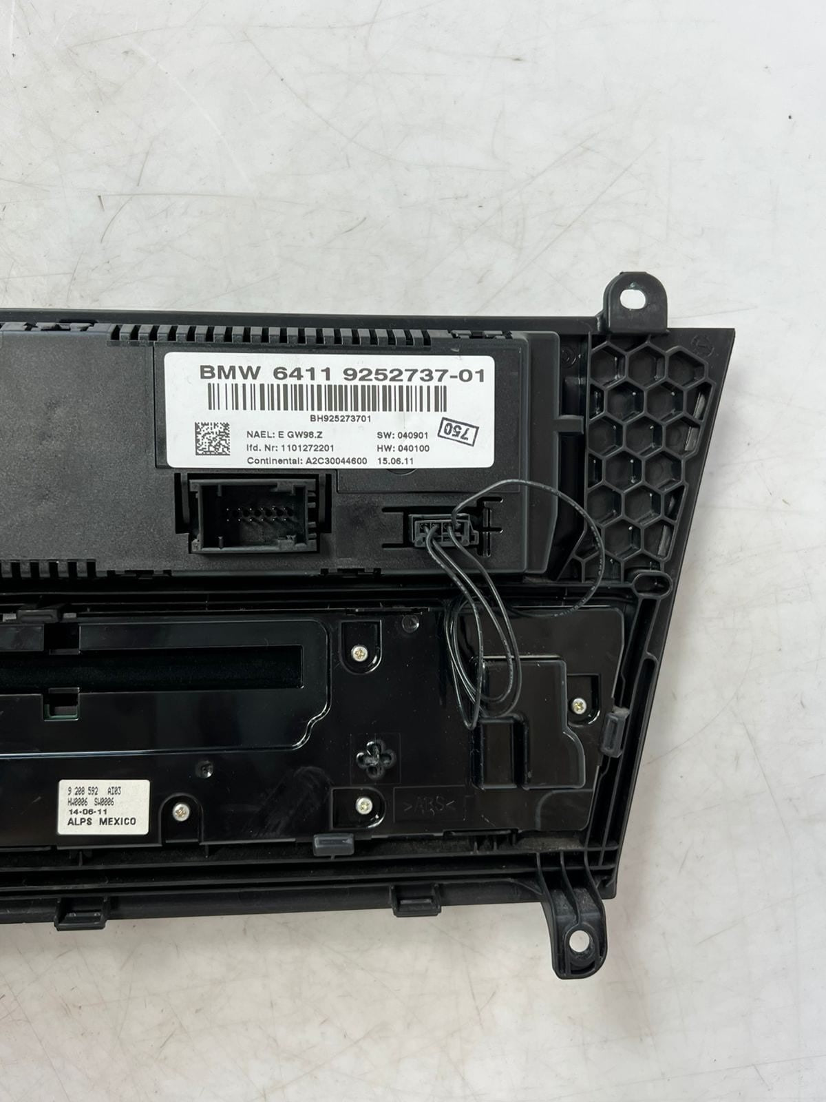 2011-2013 BMW X3 F25 Climate Control Switch Panel 9252737 OEM