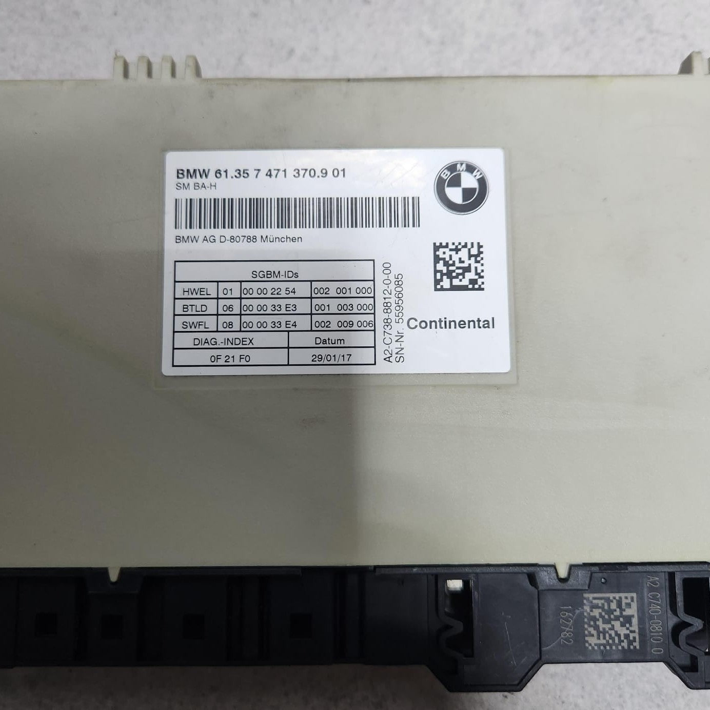 2017-2019 BMW 530i Front Memory Seat Control Module 7471370 G30 G31 G32 G11 G12