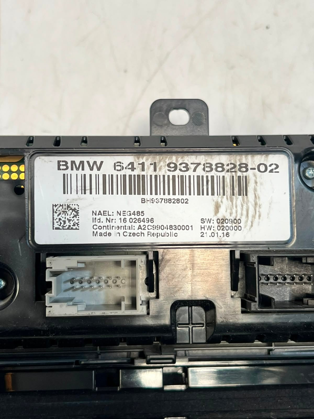 2009-2018 BMW X3 F25 X4 F26 AC Climate Control Panel UNIT 9378828 OEM