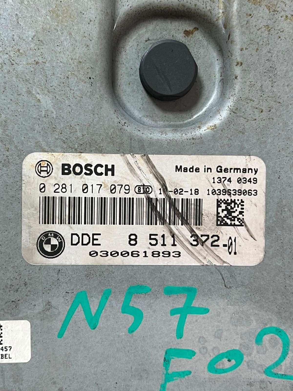 BMW 5 SERIES F07 3.0D N57 DIESEL ENGINE CONTROL UNIT ECU DDE 8511372