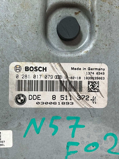 BMW 5 SERIES F07 3.0D N57 DIESEL ENGINE CONTROL UNIT ECU DDE 8511372