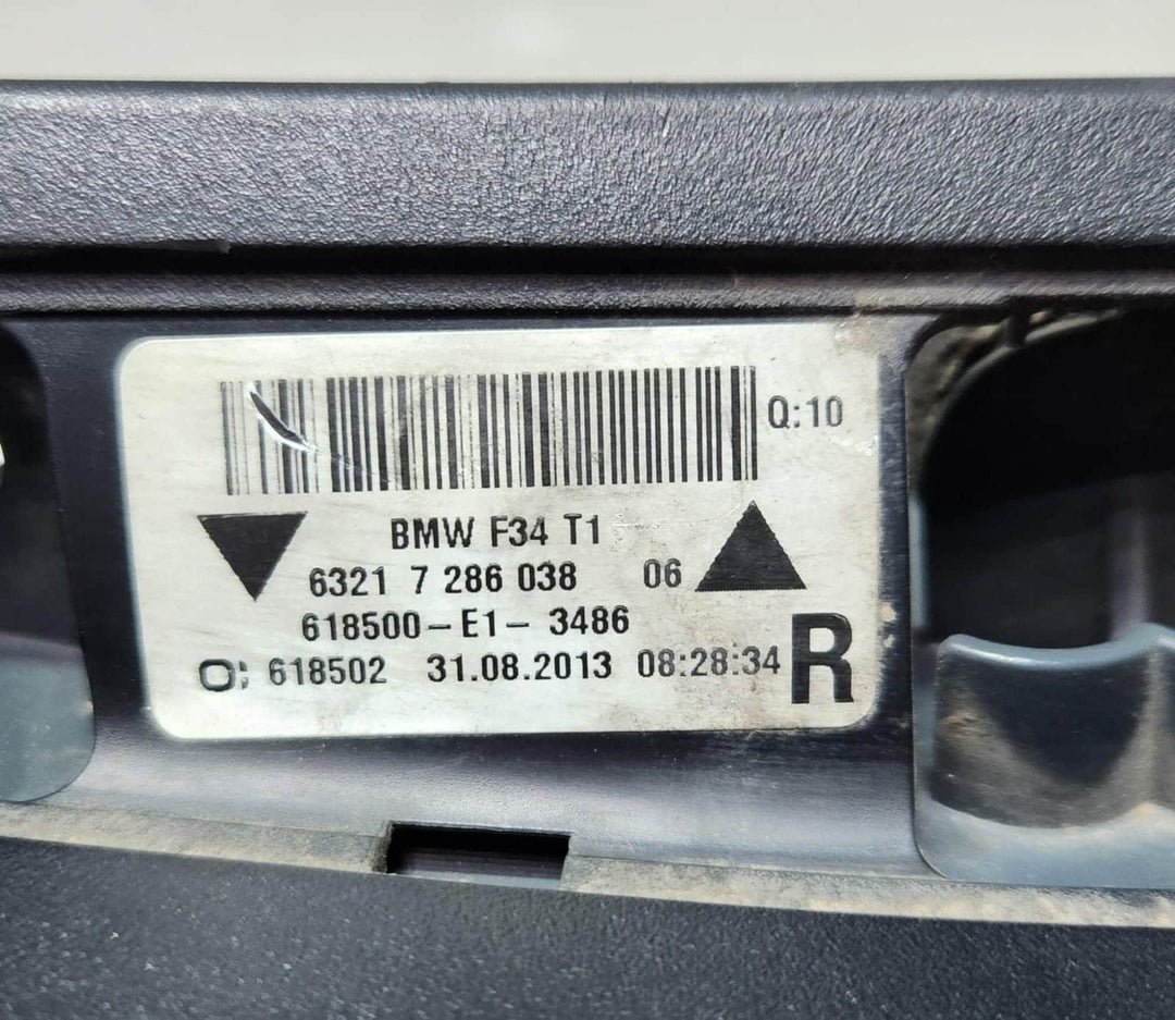 BMW 3 Gran Turismo Tail Light Rear Right 7286038 3 Series and F34 GT OEM