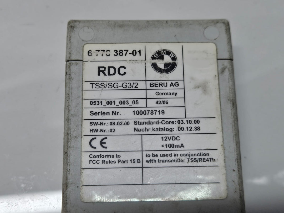 6778387-2007-2010 BMW 328i X5 E70 E63 E64 Tire Pressure Control Module OEM