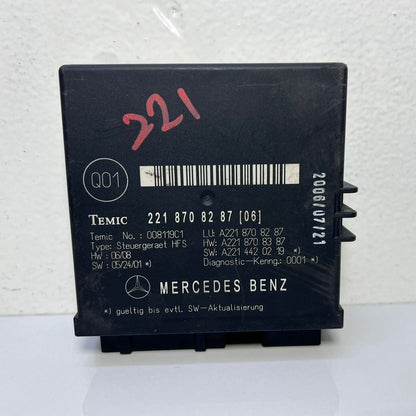2007-2009 Mercedes-Benz S550 Trunk Release Remote Control Module 221 870 82 87 W
