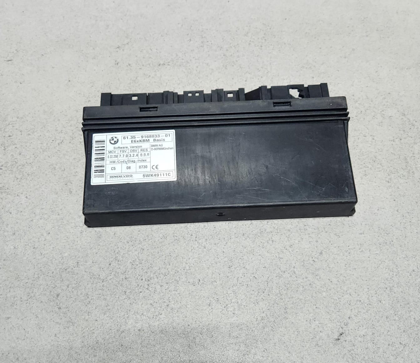 2008-2010 BMW 528i Body Control Module 9168833 5-Series and M6 E60 E63 E64
