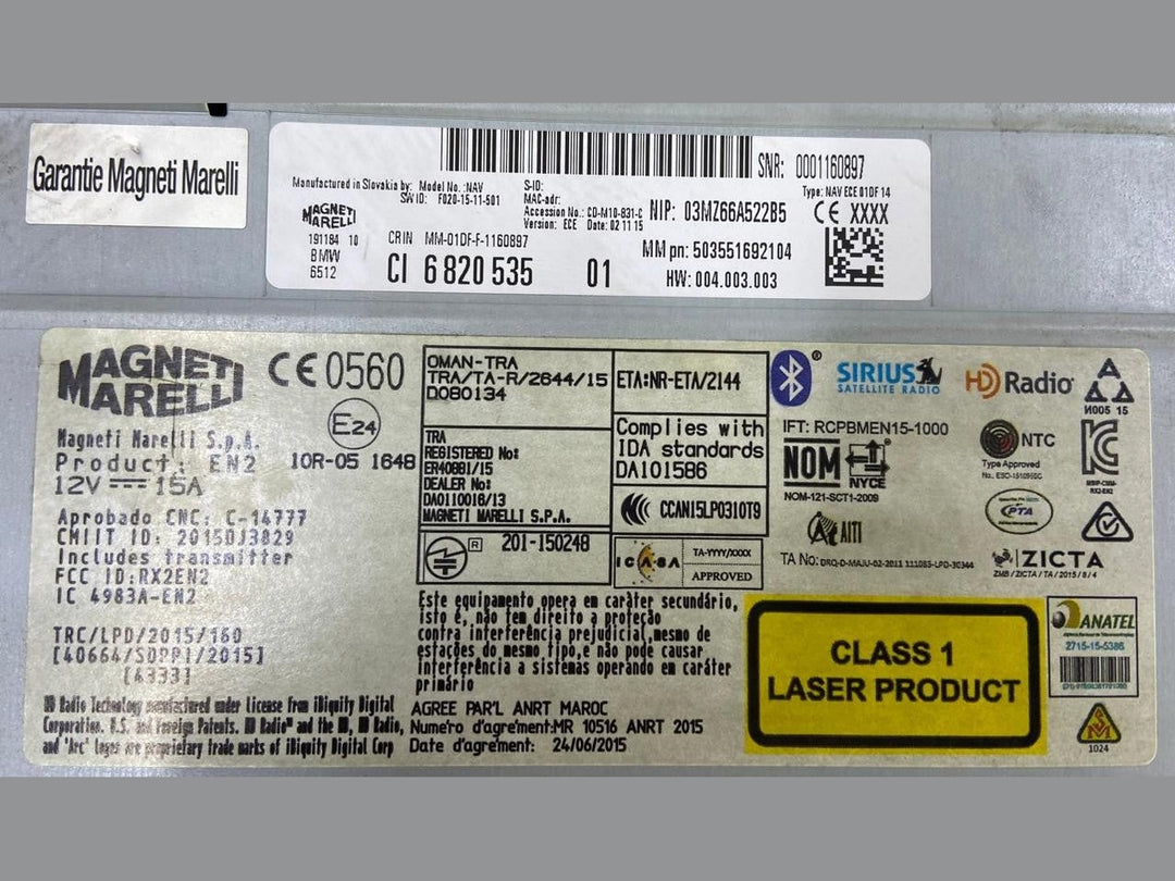 OEM BMW F10 GPS NAVIGATION SYSTEM AUDIO HEAD UNIT 6820535