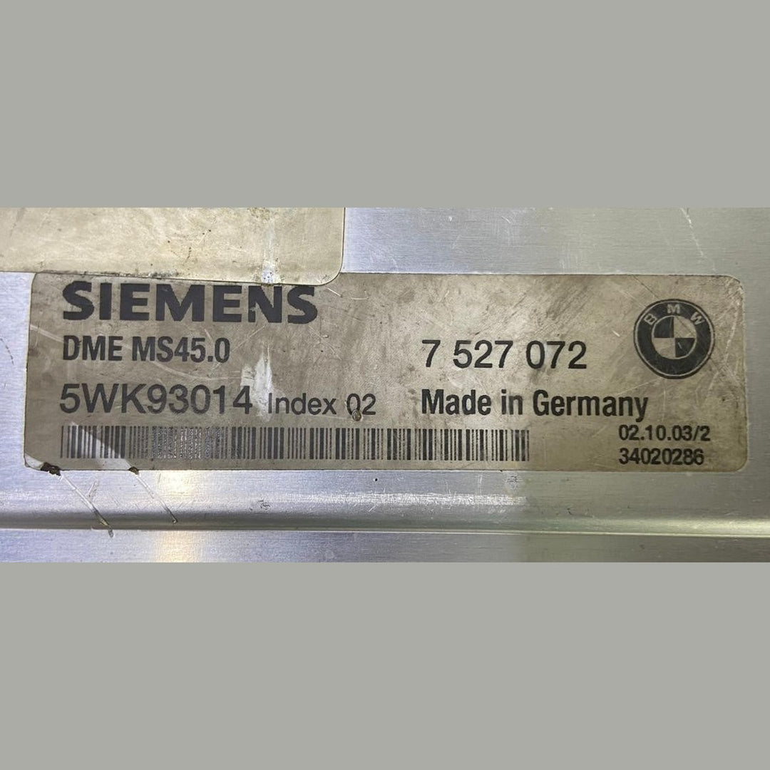OEM BMW 5 SER 530i E60 E61 SEDAN x3 ENGINE CONTROL MODULE ECU ONLY DME 7527072