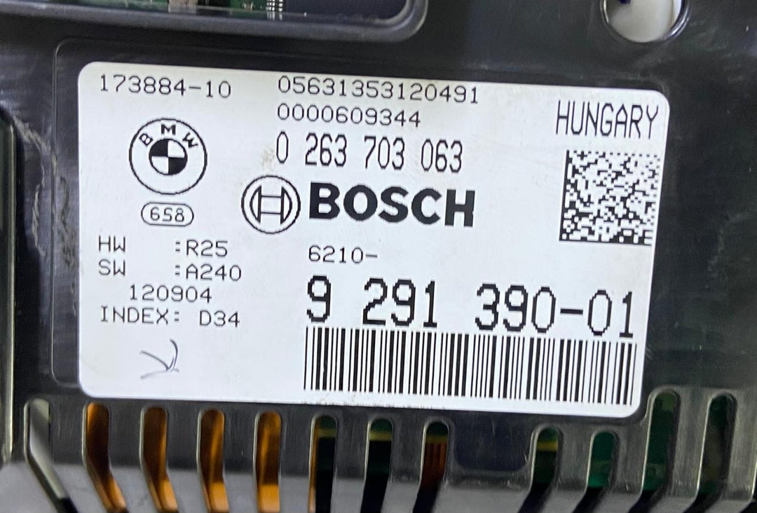 OEM BMW F10 5 Series 528i Speedometer Instrument Cluster 9291390 Bosch
