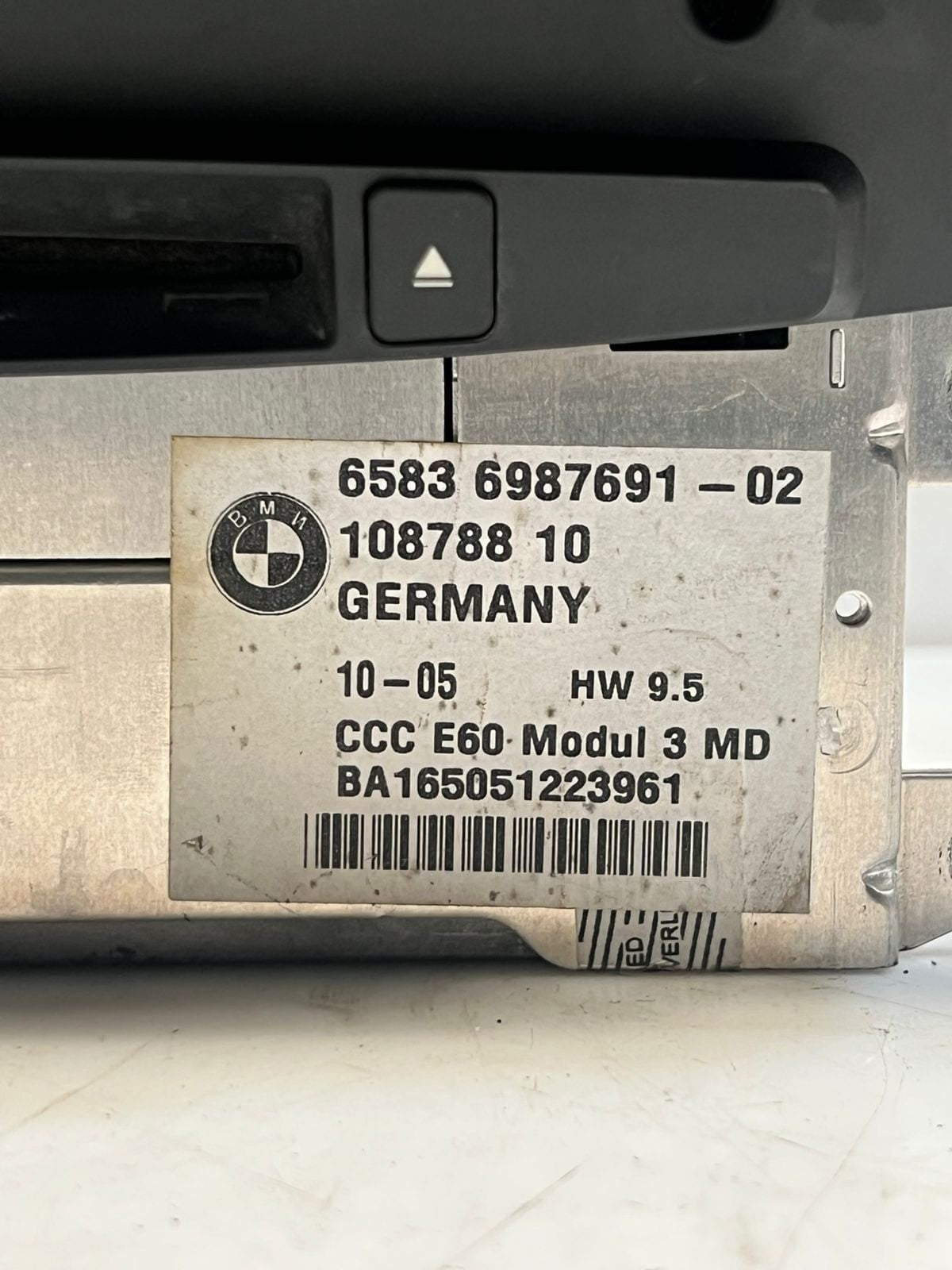 2003-2008 BMW 5 Series E60 E61 525i Ccc Module Gps Navigation 6987691 OEM