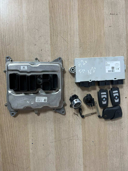 2011-16 BMW F10 520i N20 Engine Control Module ECU DME Set+2keys 7643312 OEM 