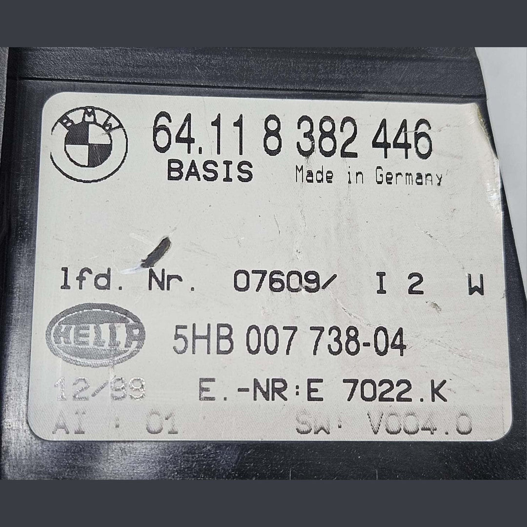 1999-2001 BMW 323i Climate Control Unit 8382446