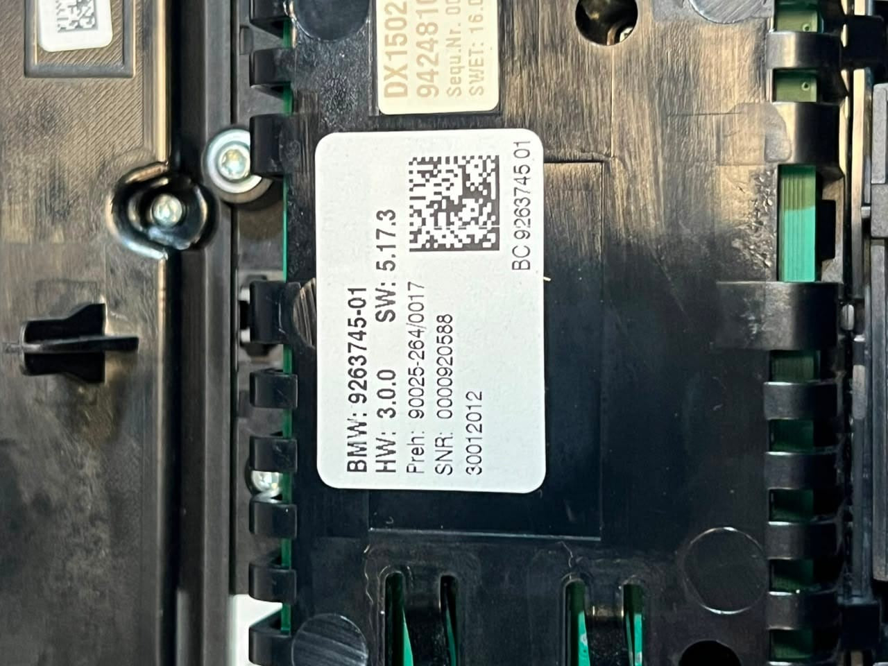 2011-2012 BMW 5 Series F10 F11 535i A/C Climate Control Unit 9263745 OEM