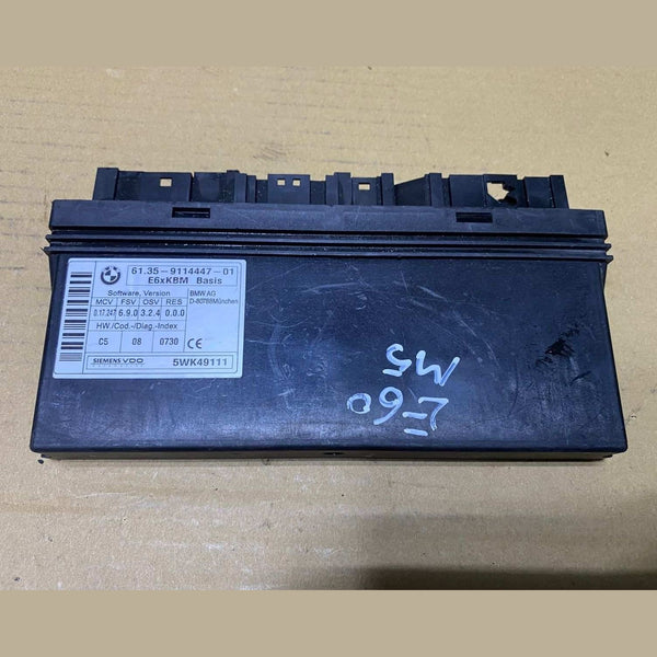 2007 BMW 550i Body Control Module 9114447 5 Series E60 and 6 Series E63