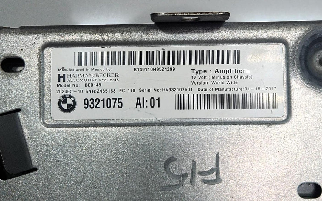 2013-2019 BMW X5 F15 HIFI Audio Amplifier Harman Becker 9321075 OEM