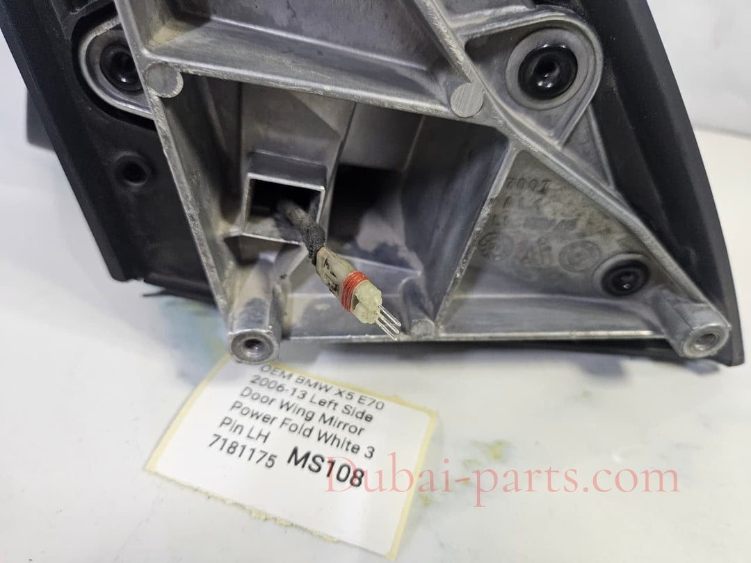 OEM BMW X5 E70 2006-13 Left Side Door Wing Mirror 3 Pin LH 7181175 RHD