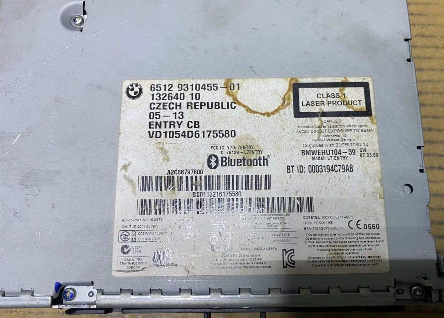 BMW Radio Head Unit 9310455 1 Series F20 and 3 Series F30 F31