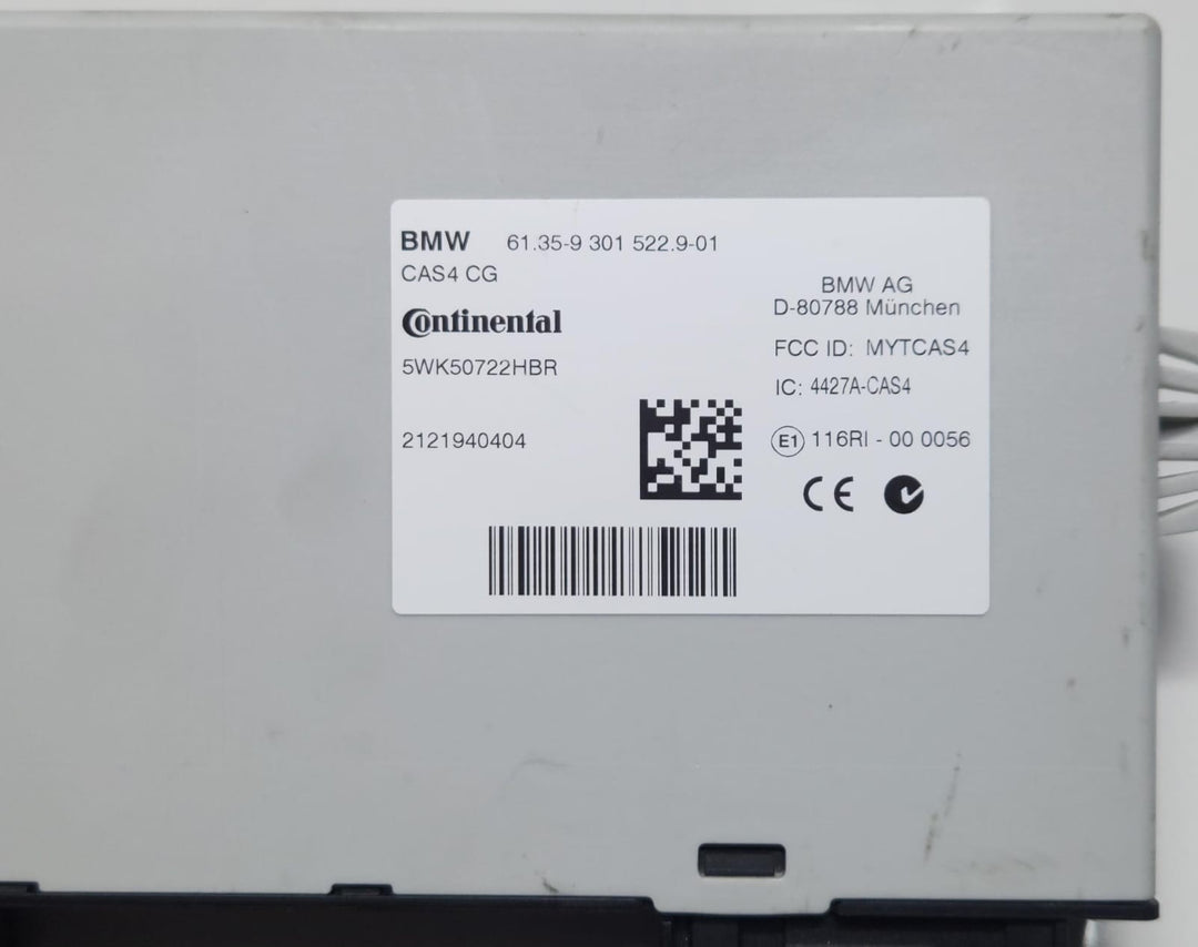 2013-2015 BMW X3 Cas4 Control Unit Module 9301522 5 Series F10 