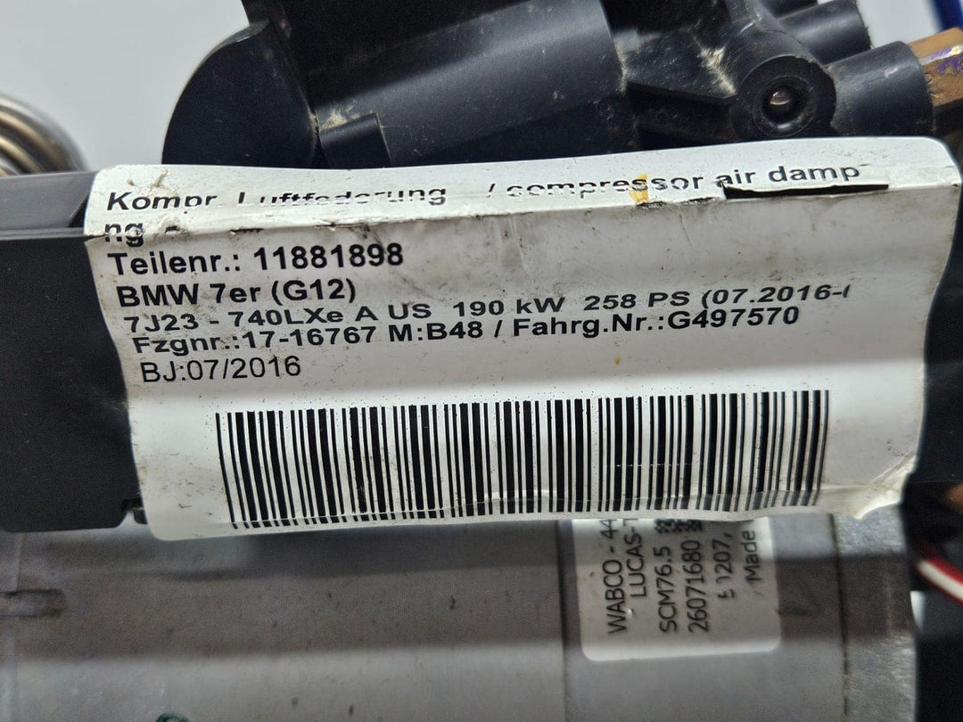 BMW 740e 7 Series G11 G12 Air Pump (Suspension) 6861882 OEM