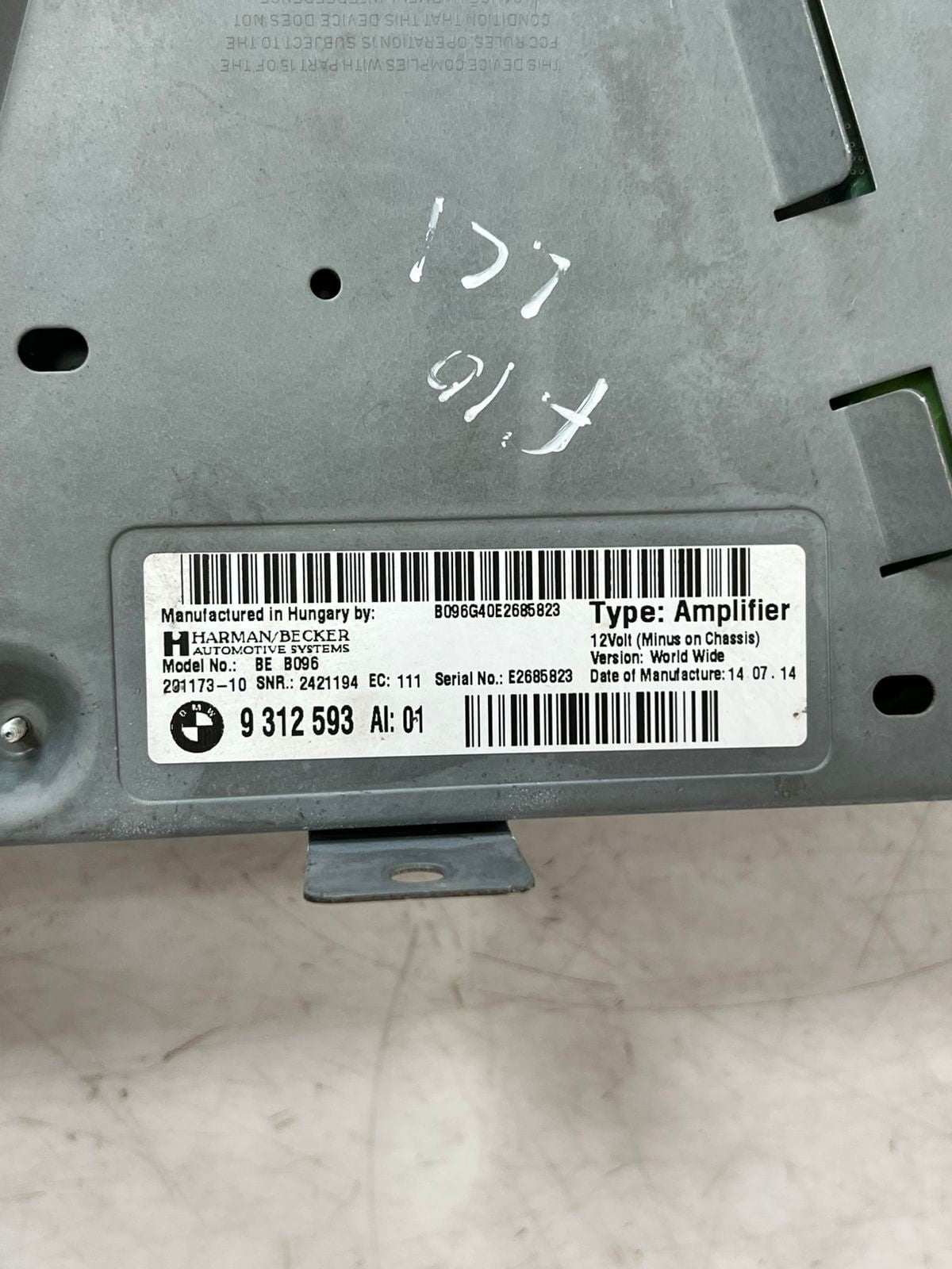 BMW 5 Series F11 HiFi sound system amplifier CONTROL UNIT 9312593 OEM