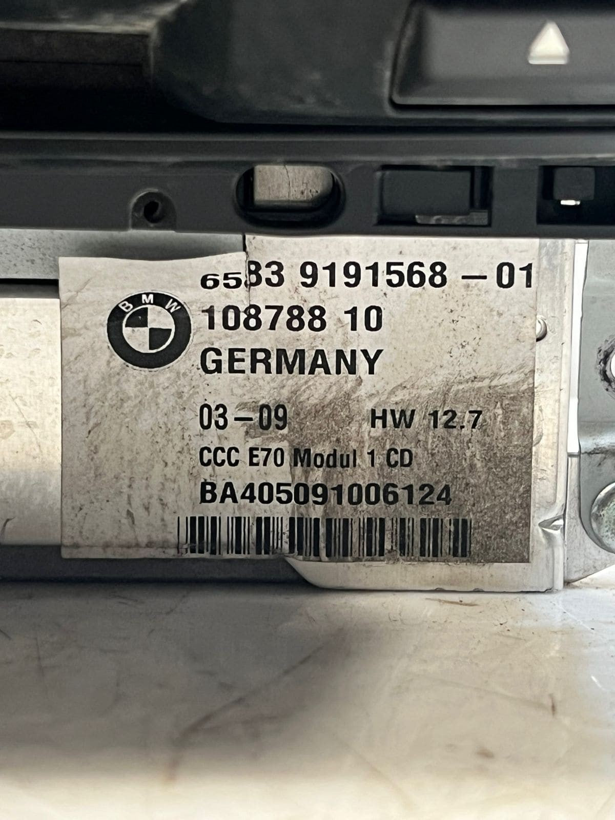 2006-2013 BMW X5 E70 and X6 Navigation Radio Head Unit CCC CD 9191568 OEM