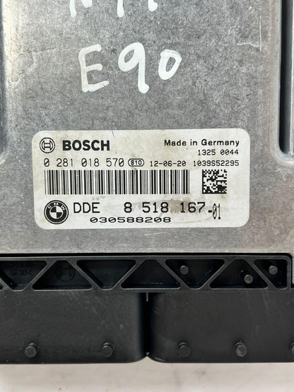 BMW E90 N47 Engine Control Unit ECU COMPLETE SET DDE + CAS3 AG + 1KEY 8518167