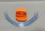 Load image into Gallery viewer, ACRYLIC TAG WITH METAL EYELET – THIN PLASTIC LABEL - IND/CRAFT ID TAG ORANGE