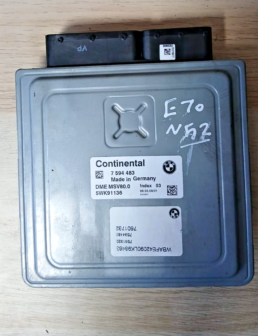 BMW E70 N52 DME MSV80.0 5WK91136 ECU KIT 7594483