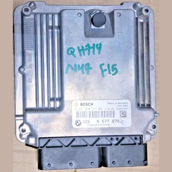 BMW X5 F15 Diesel Engine Control Unit 8577870 0281030727 2.00 Diesel 2015 Twin T