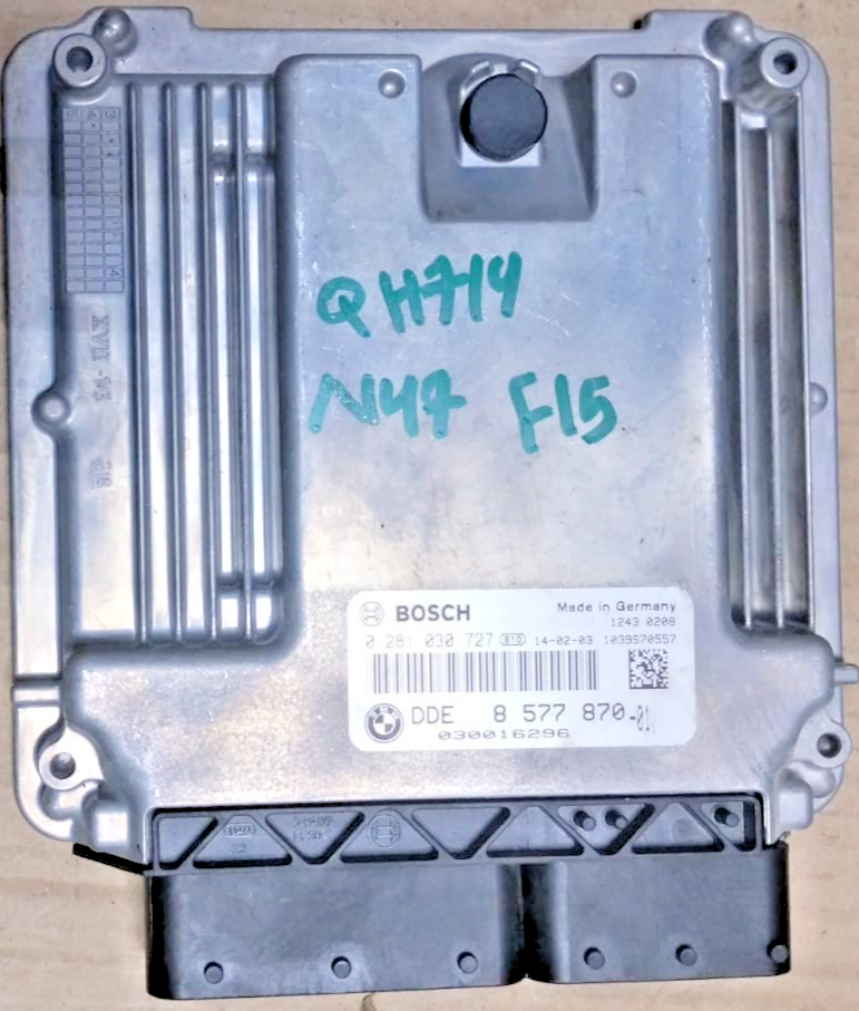 BMW X5 F15 Diesel Engine Control Unit 8577870 0281030727 2.00 Diesel 2015 Twin T