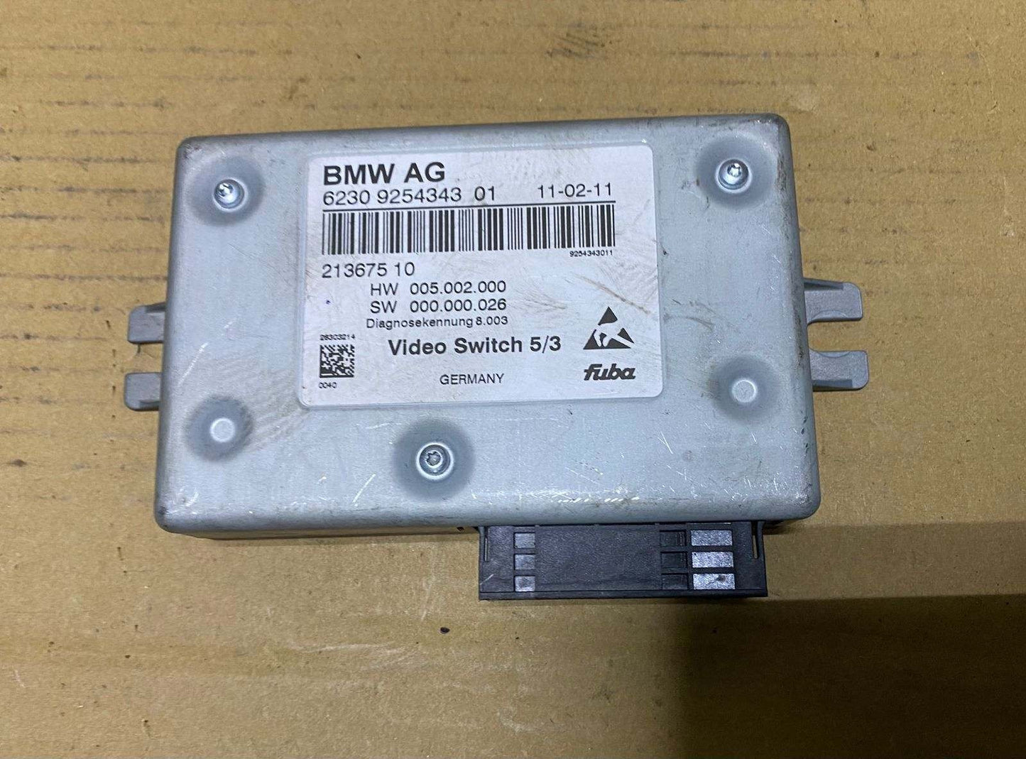 2011-2016 BMW 535i xDrive Video Switch Control Module 9254343 F01, F04, F06, F07