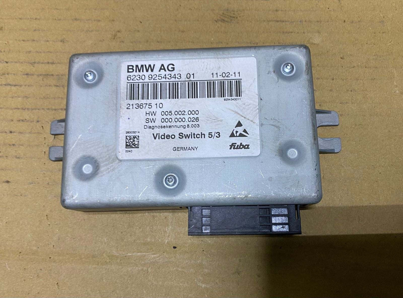 2011-2016 BMW 535i xDrive Video Switch Control Module 9254343 F01, F04, F06, F07