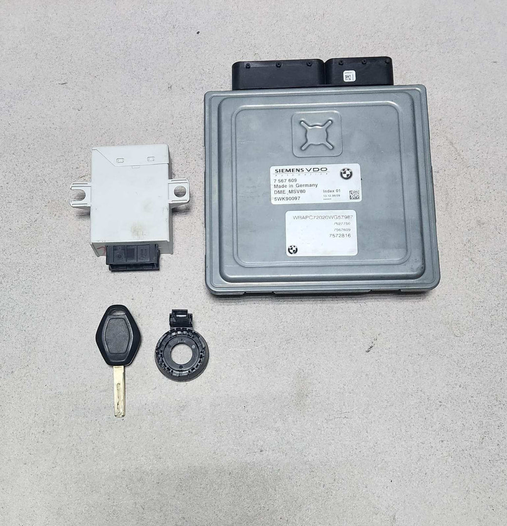 2007-2008 BMW X3 Engine Control Module 7567609 MSV80 ECU SET 