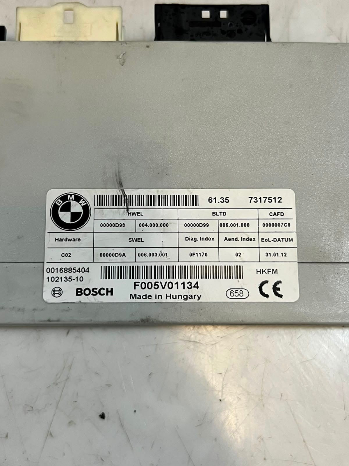 2011-2016 BMW F10 528i 535i 550i Tailgate Lift Control Module 7317512 OEM