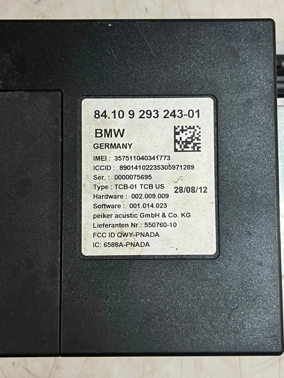 2011-2016 BMW 5' F10 F11 535i Communication Telematics Control Module 9293243