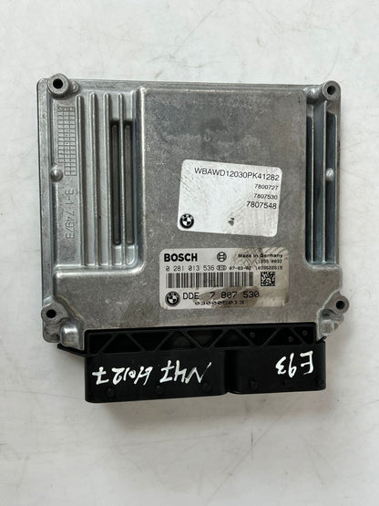 BMW E93 N47 Engine Control Unit ECU COMPLETE SET DDE + CAS3 AG +1KEY 7807530