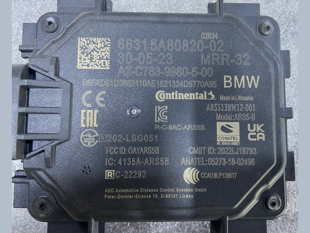 OEM BMW X1 XDRIVE iX1 U11 G60 G70 FRONT CRUISE RADAR SENSOR 5A80820 CONTINENTAL