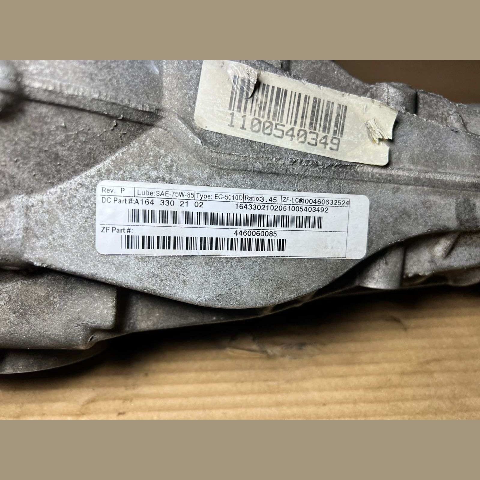 2004-2011 Mercedes-Benz ML350 Front Differential A1643302102/ Ratio 3.45